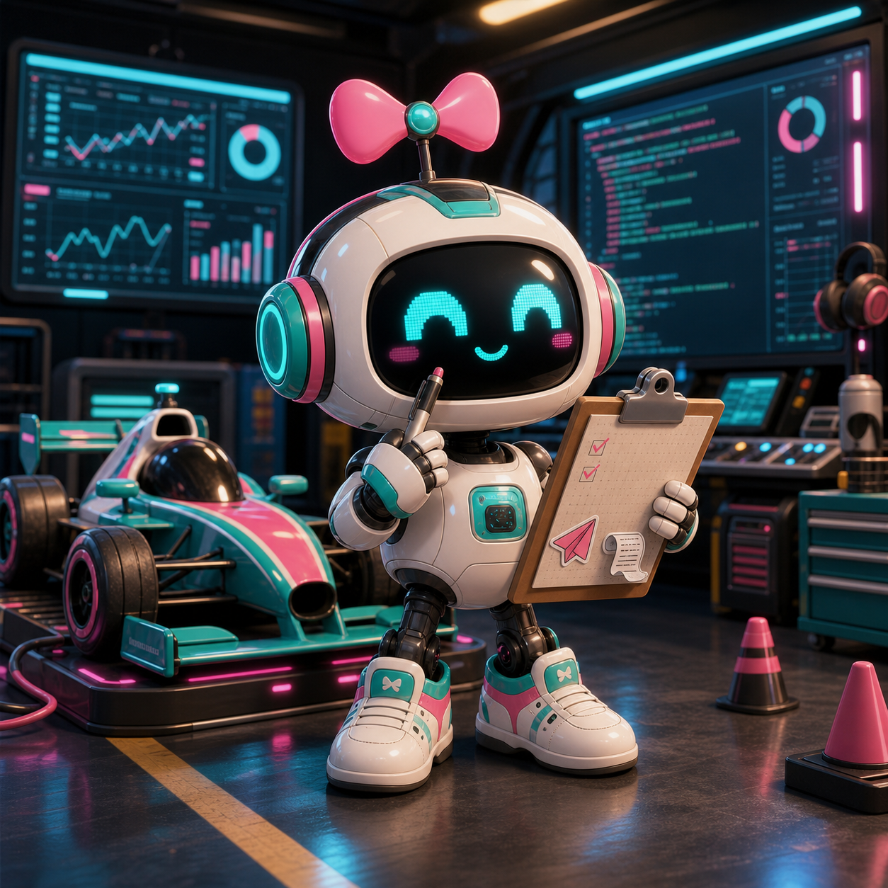 Junior Computa in a quant garage